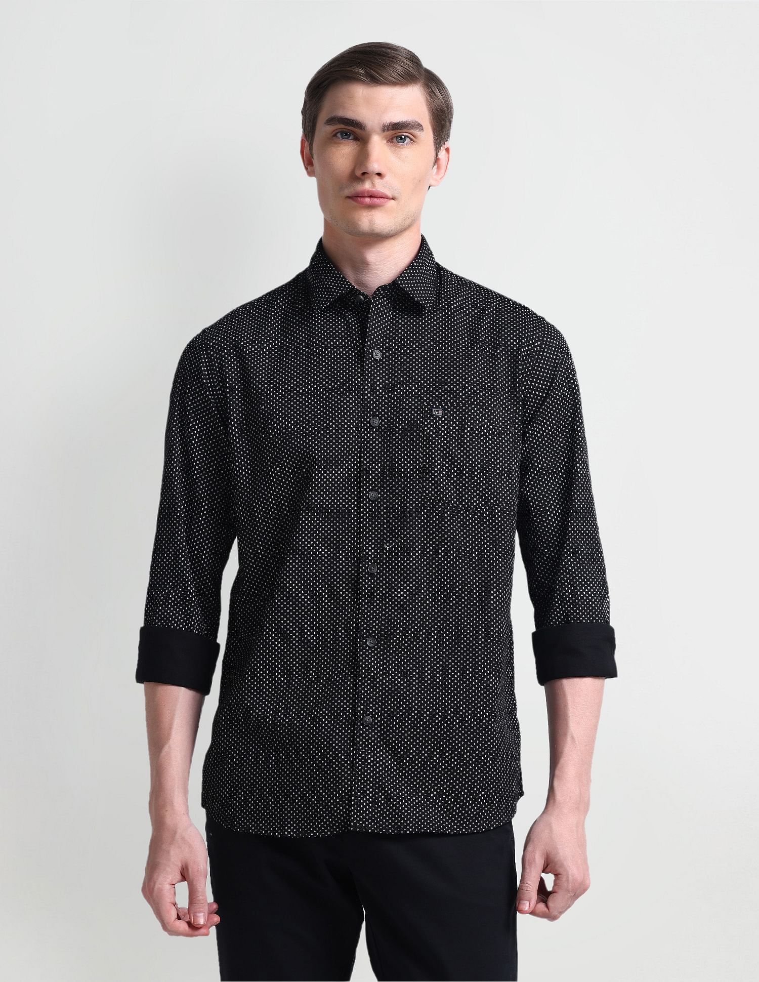 Arrow Sport Geometric Print Twill Shirt