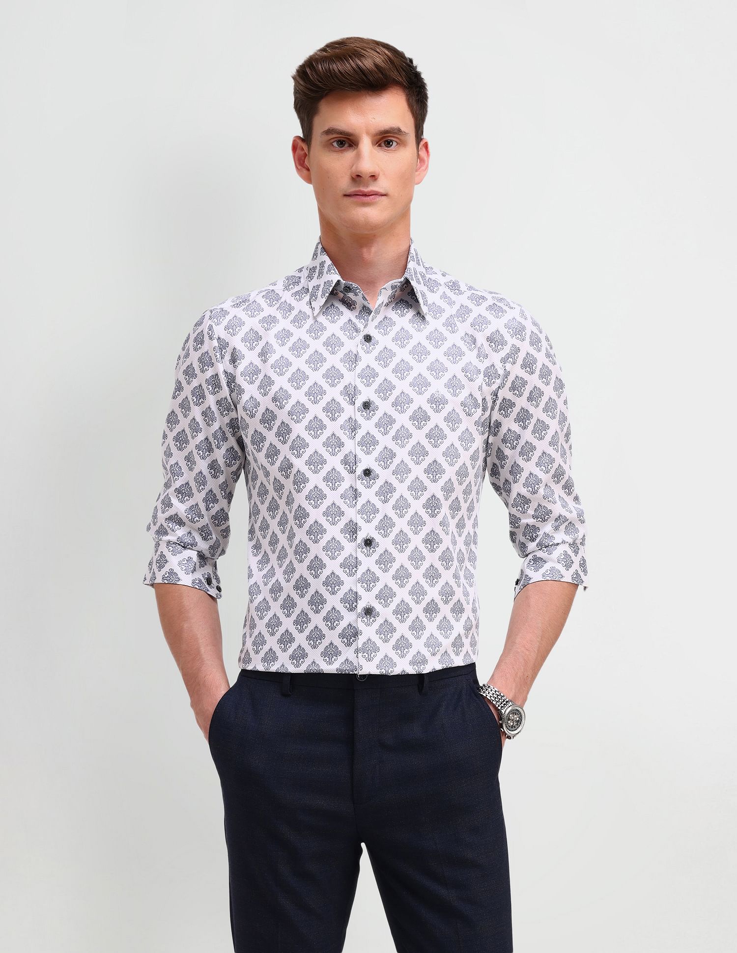 Arrow Newyork Manhattan Slim Fit Cotton Shirt