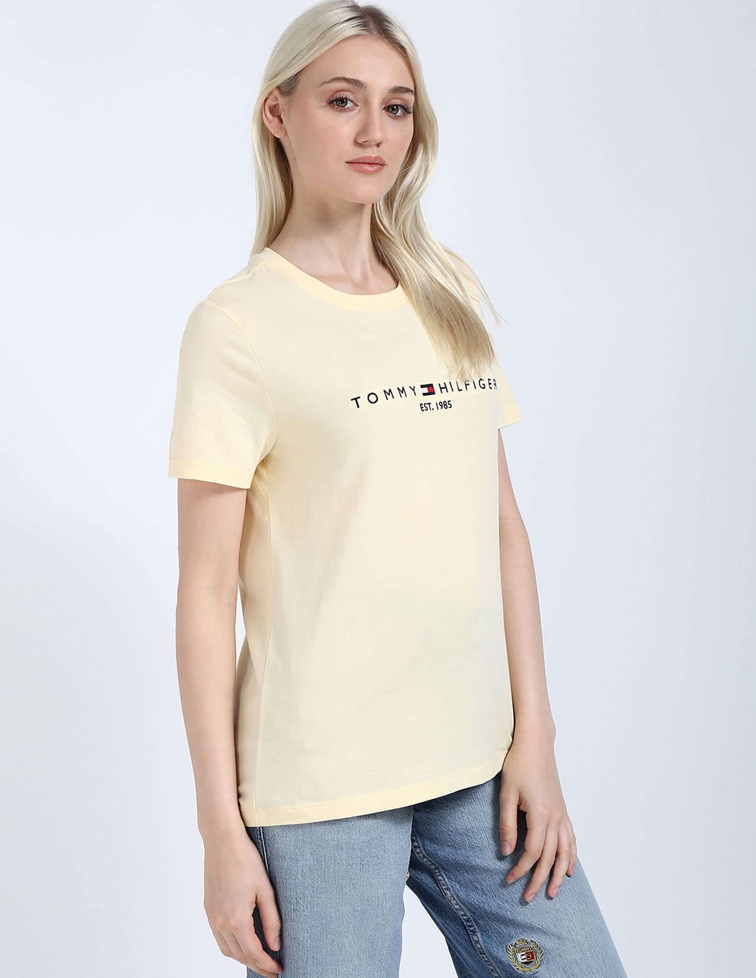 Tommy Hilfiger Yellow Women's T-shirt for Bright Style
