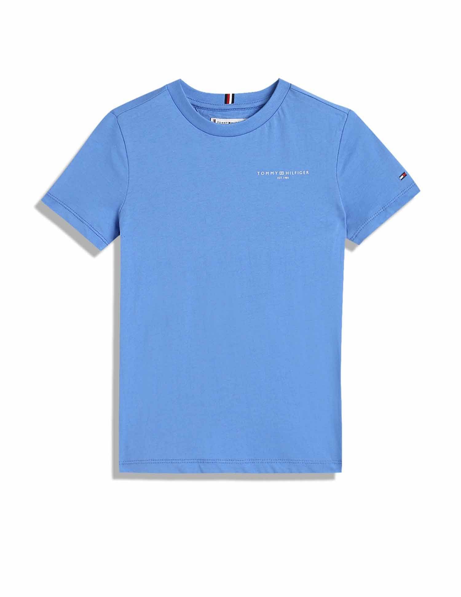 Tommy Hilfiger Kids Boys Solid Regular-Fit Cotton T-Shirt