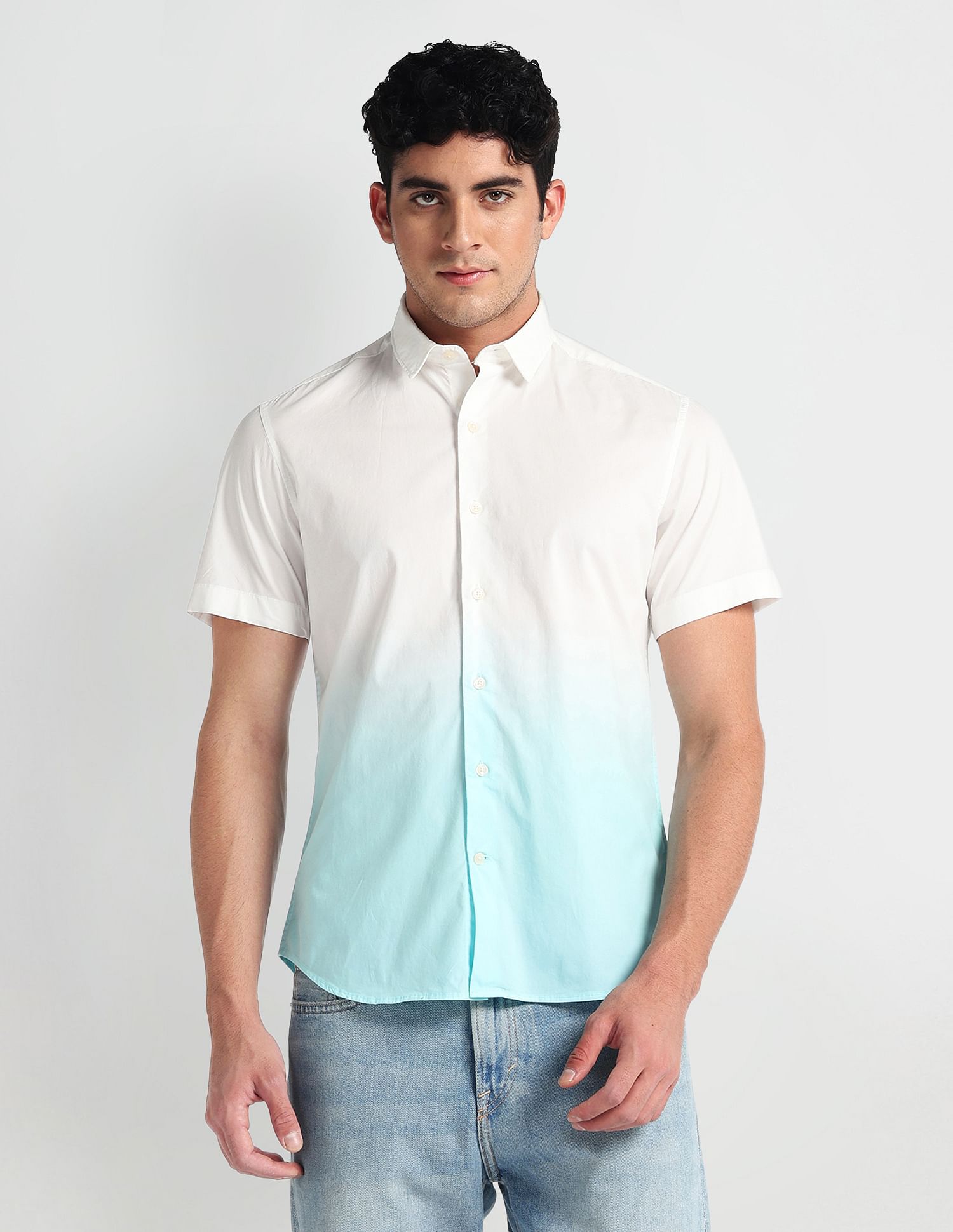 Arrow Sports Short Sleeve Ombre Shirt