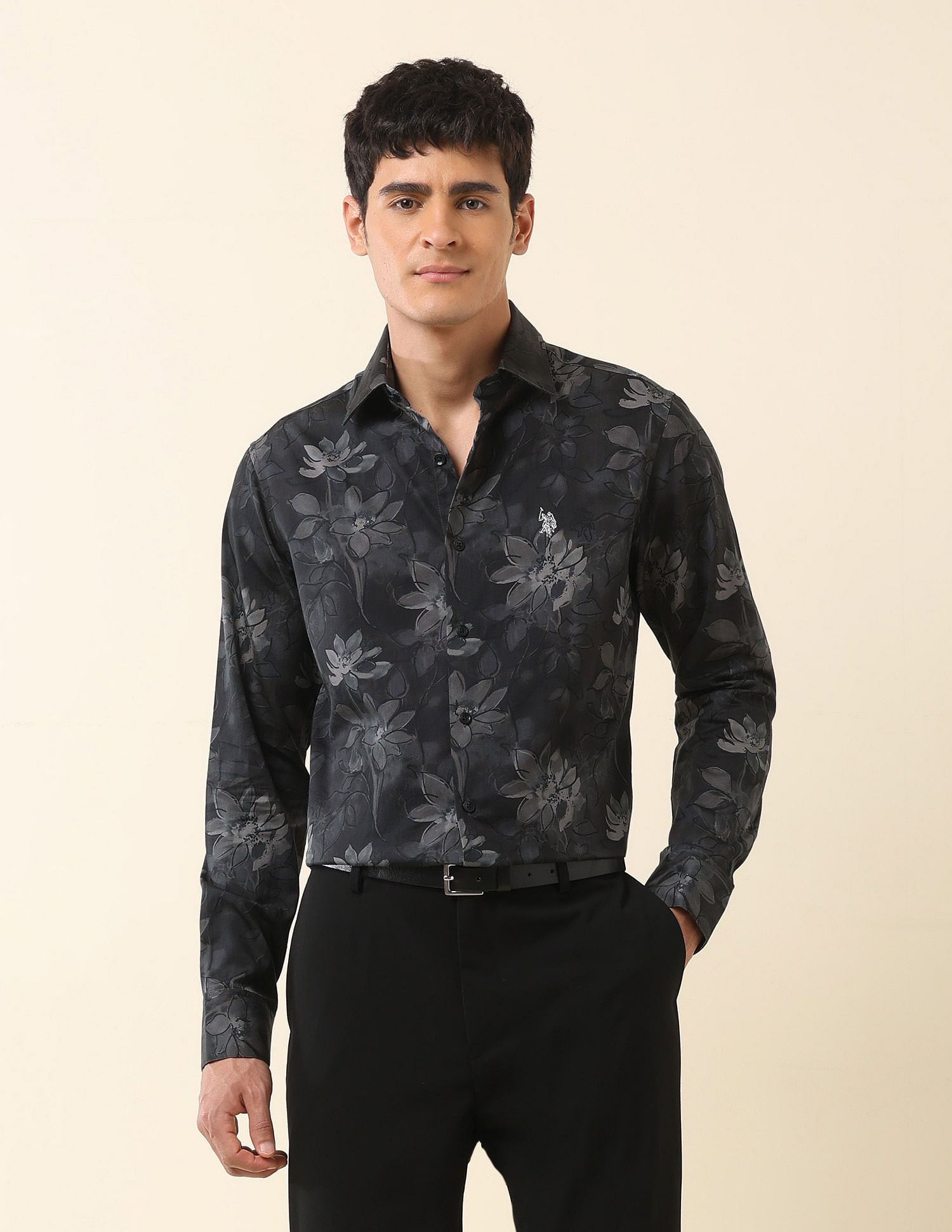 U.S. Polo Assn. Tailored Fit Floral Printed Shirt