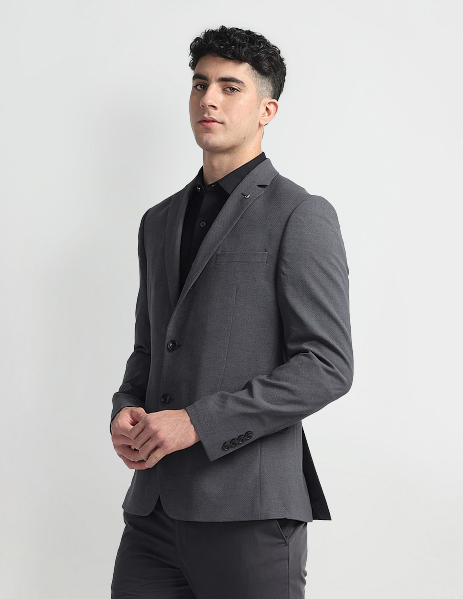 Arrow Self Design Tailored Fit Blazer