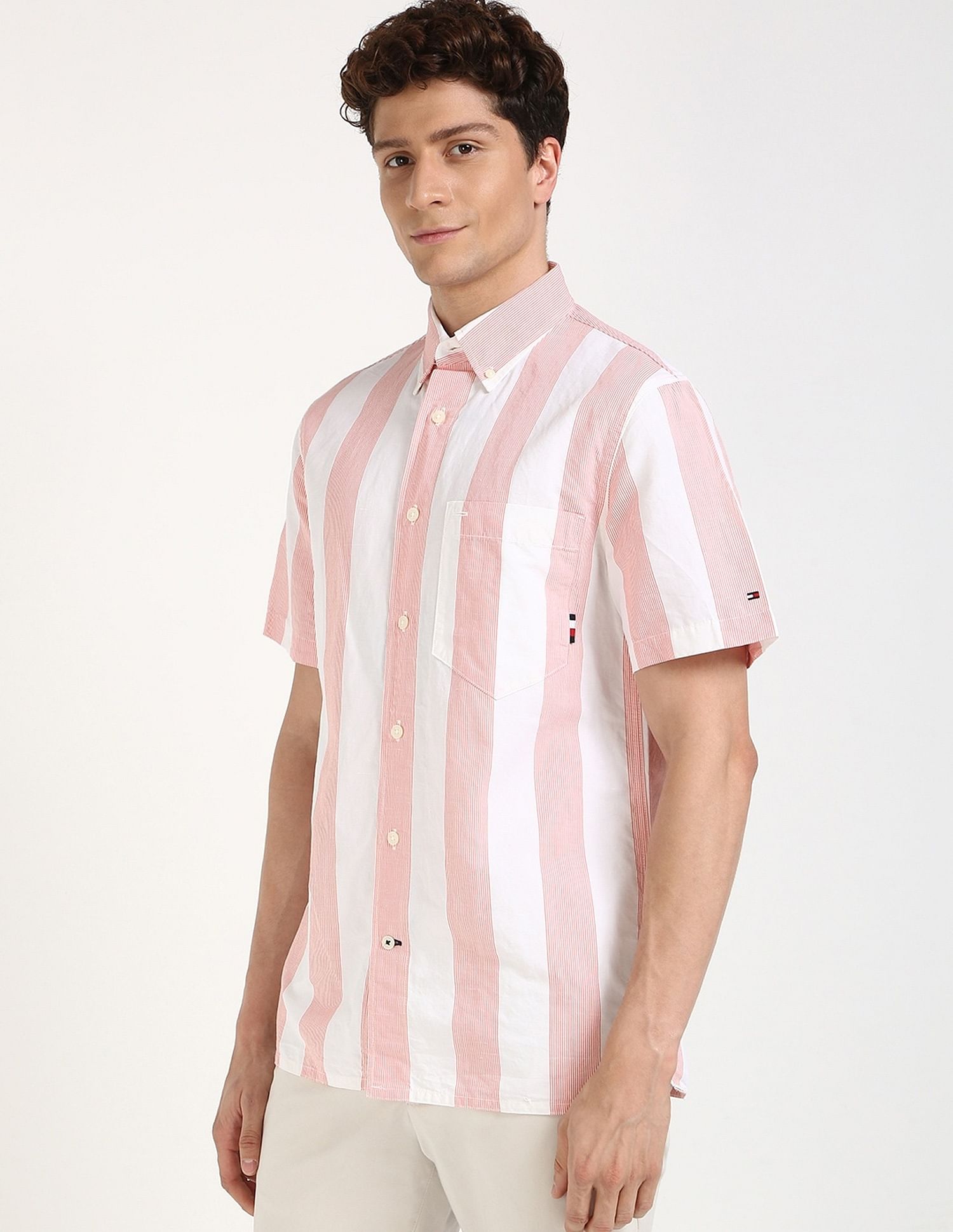 Tommy Hilfiger Striped Regular-Fit Cotton Shirt
