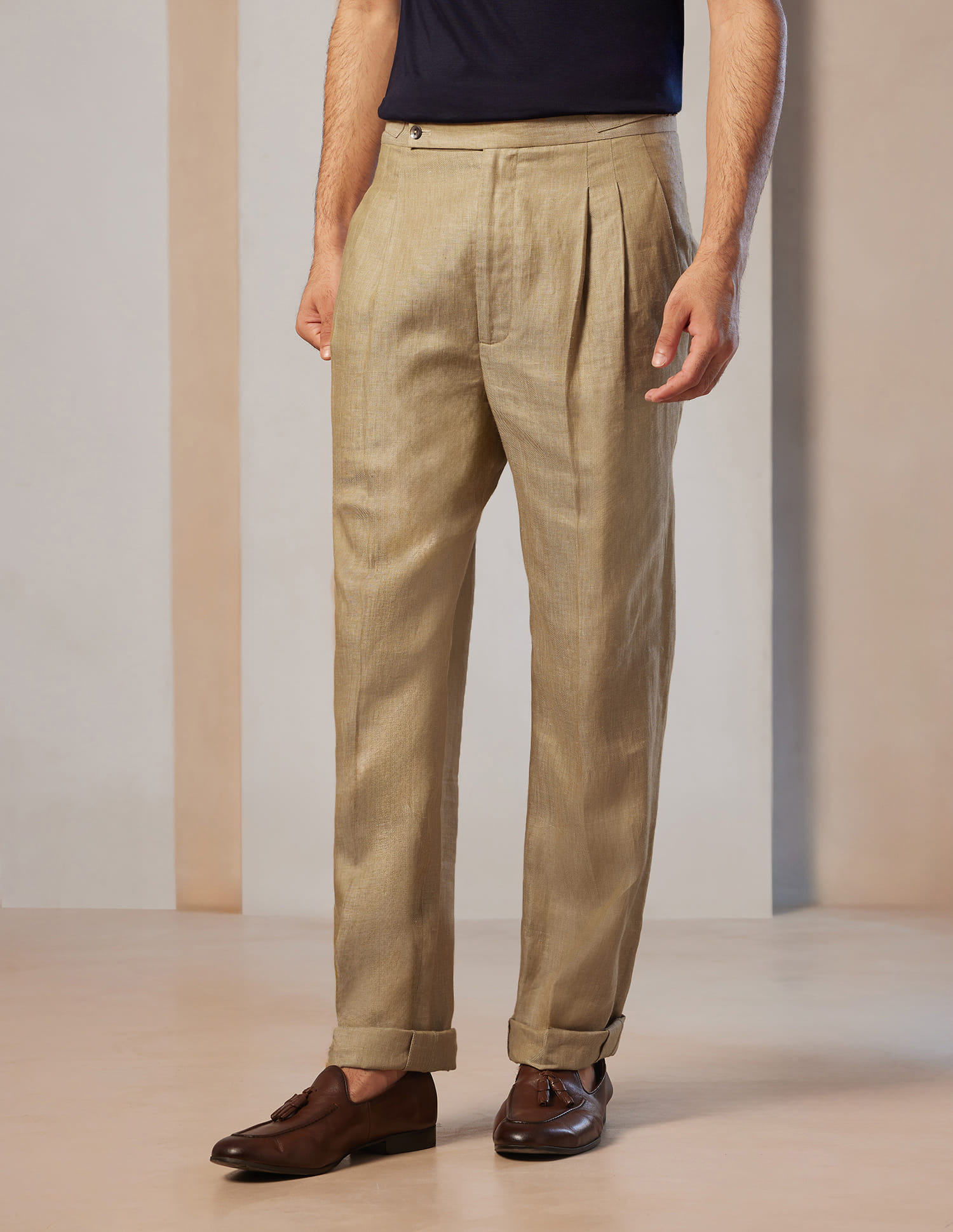 Buy Polo Pacho X Denver Slim Fit Linen Trousers