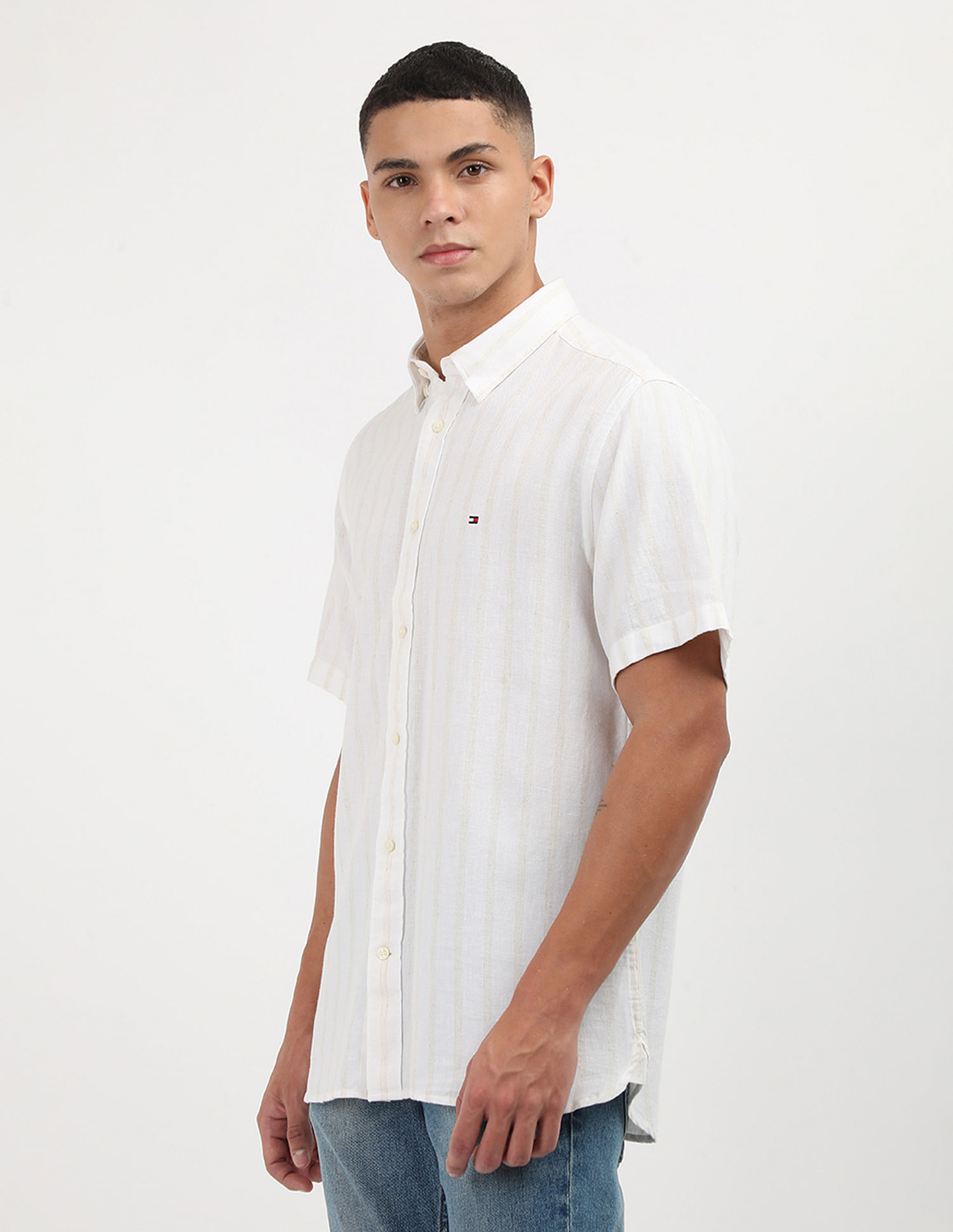 Tommy Hilfiger Textured Linen Regular Shirt