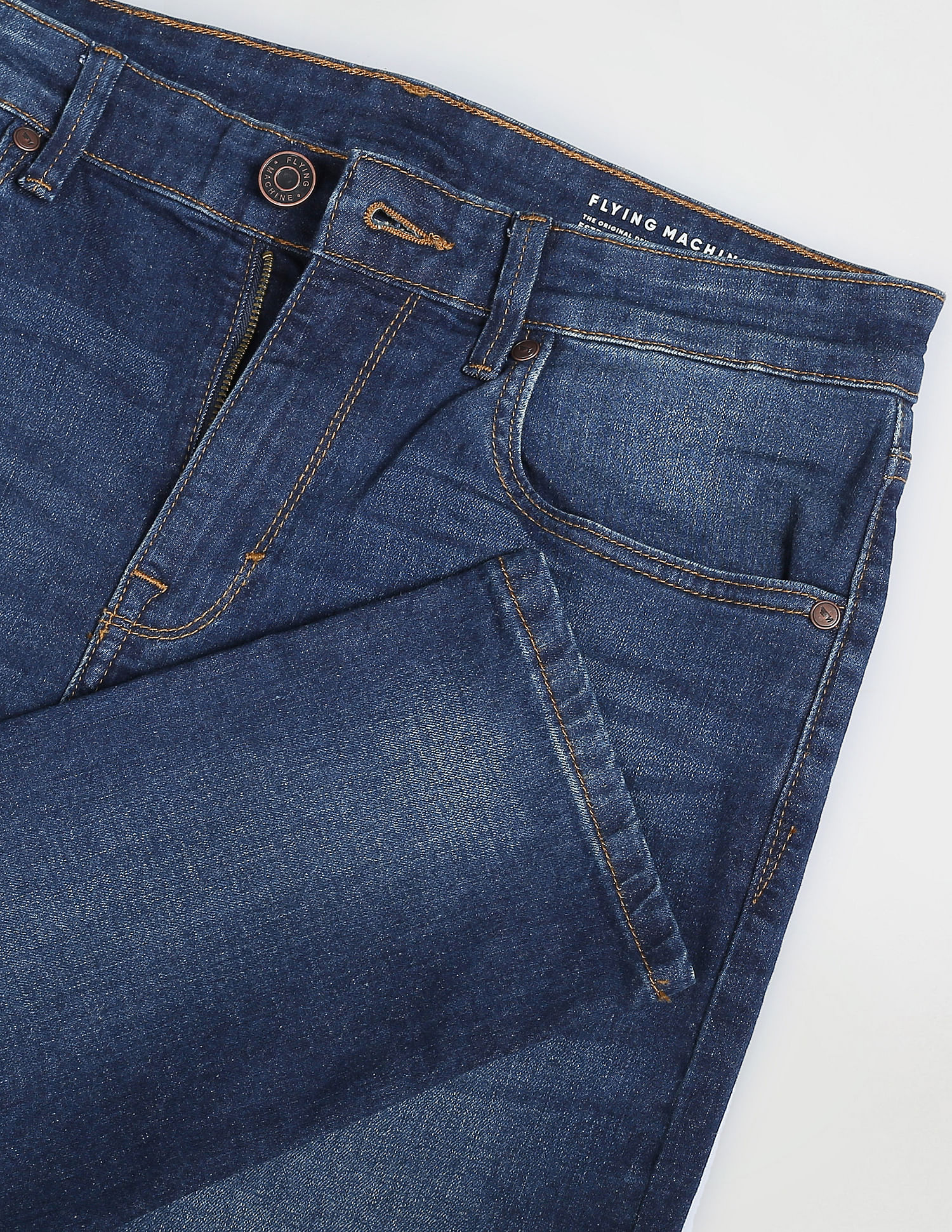 Flying Machine Slash Slim Tapered Mid Rise Jeans