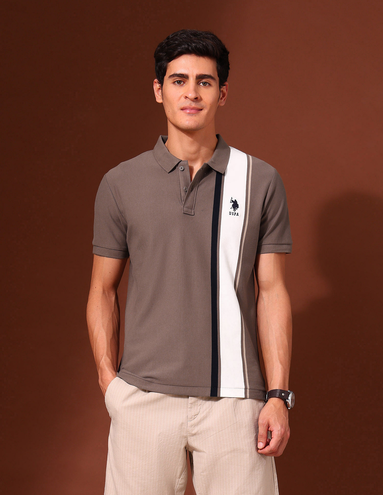 U.S. Polo Assn. Colourblocked Classic Polo Shirt