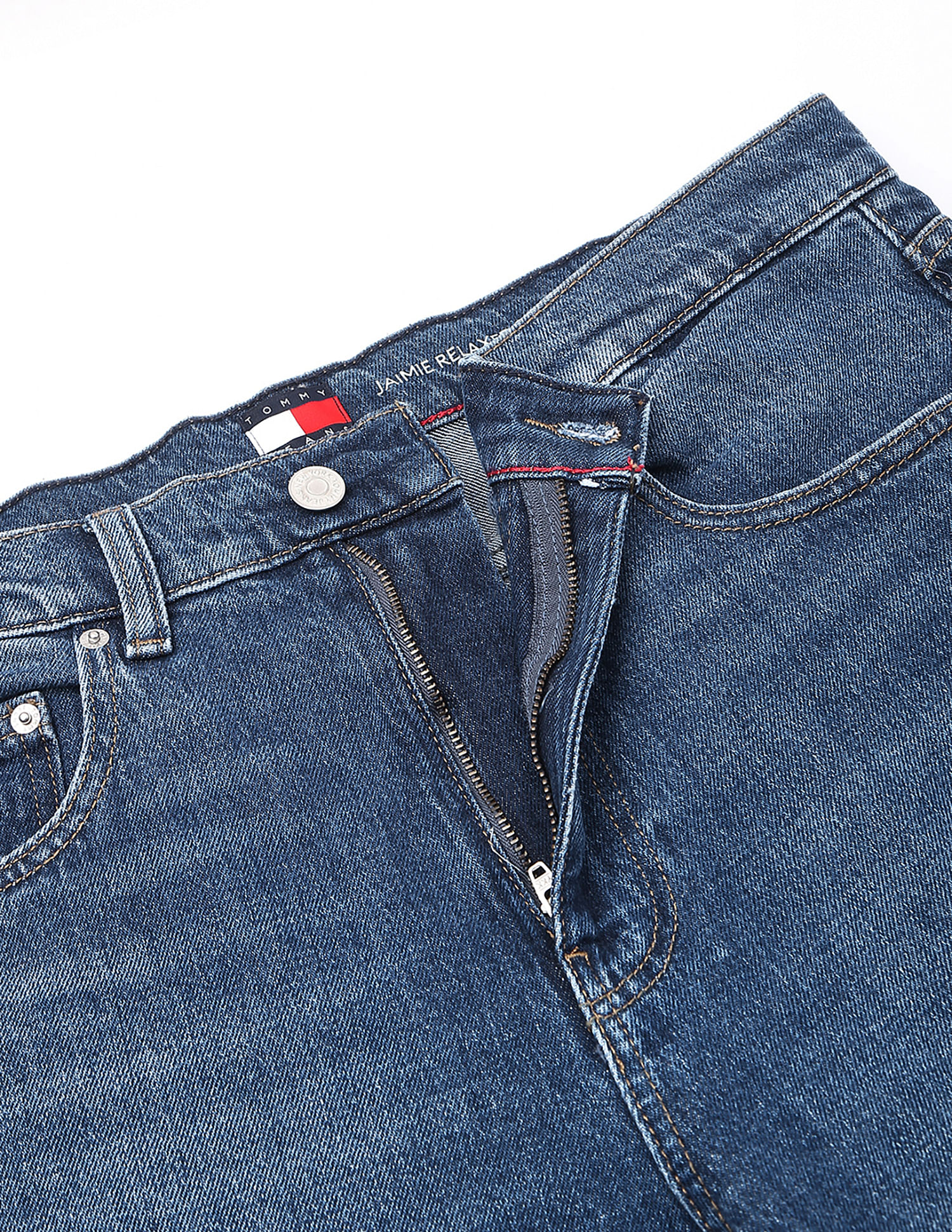 Tommy Hilfiger Light-Wash Loose-Fit Mid Rise Jeans