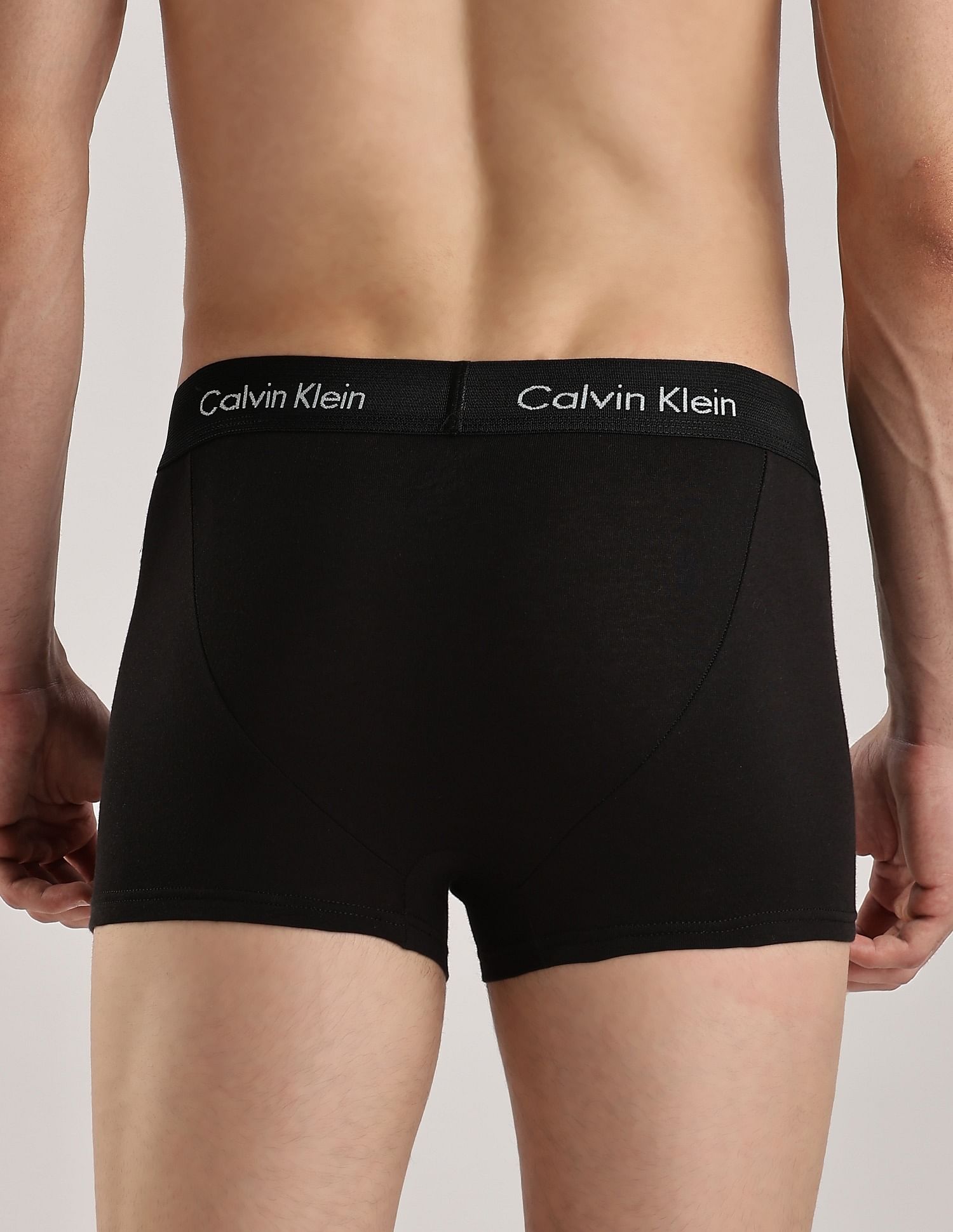Calvin Klein Underwear Low Rise Solid Black Trunks - Pack Of 3