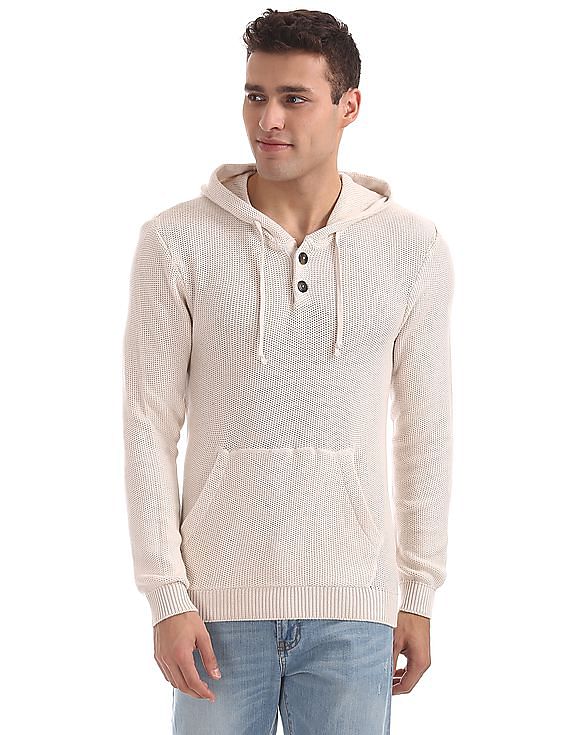 Aeropostale Hooded Knit Sweatshirt