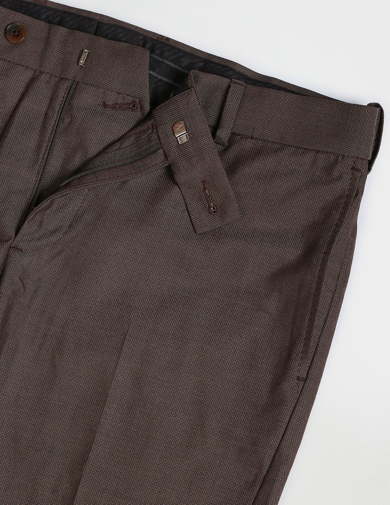 Arrow Solid Dobby Formal Trousers