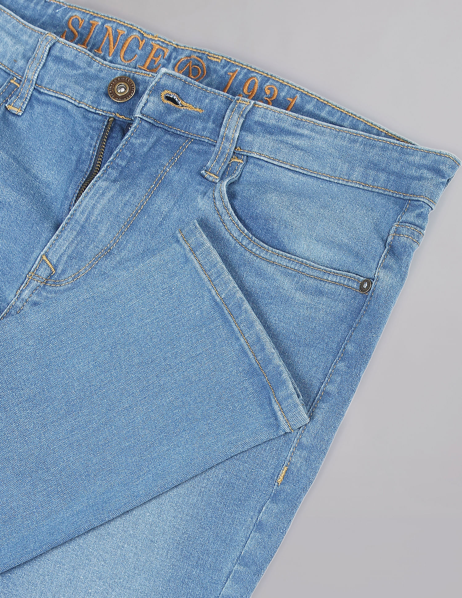 AD by Arvind Skinny Fit Stone Wash Jeans
