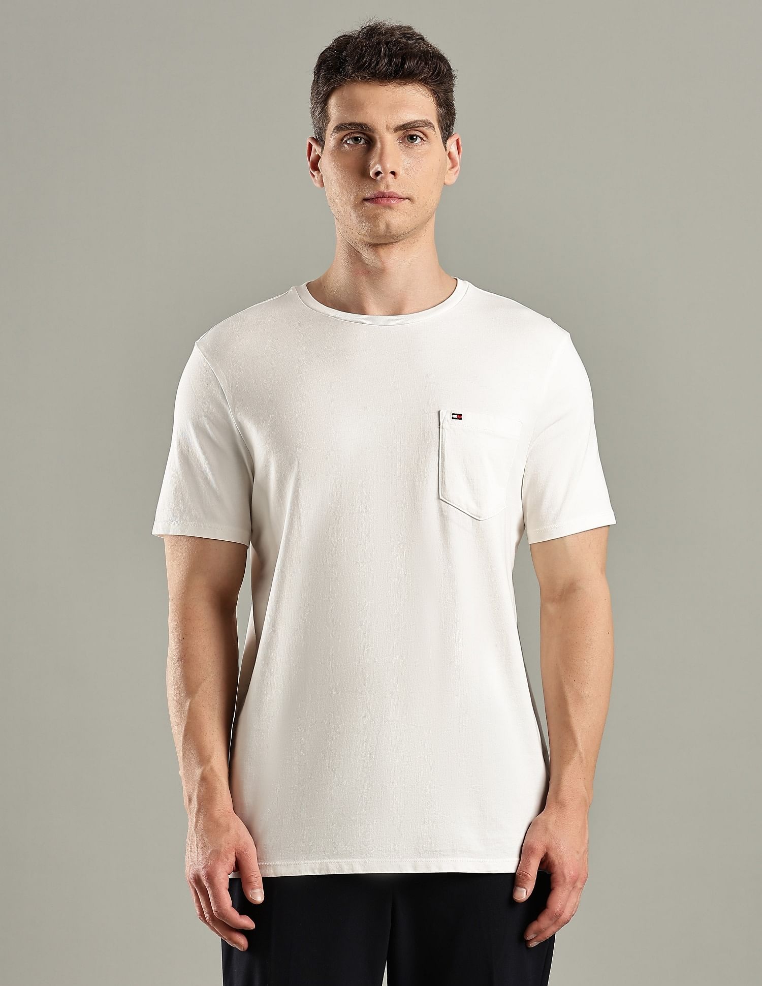 Tommy Hilfiger Solid Regular-Fit Cotton T-Shirt