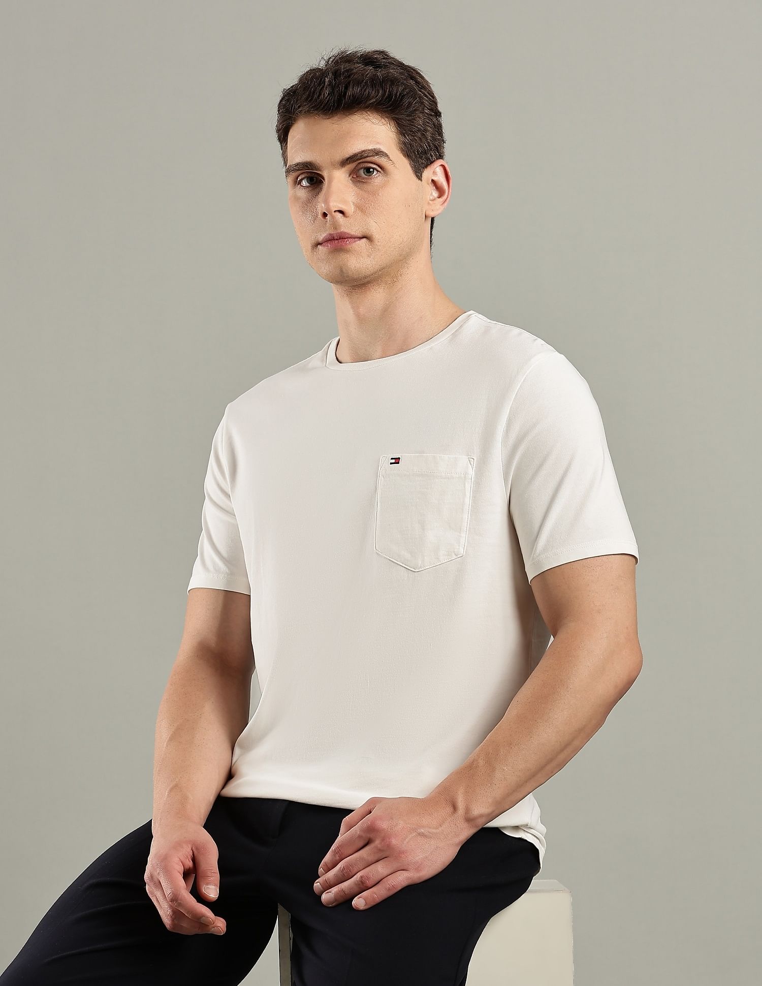 Tommy Hilfiger Solid Regular-Fit Cotton T-Shirt