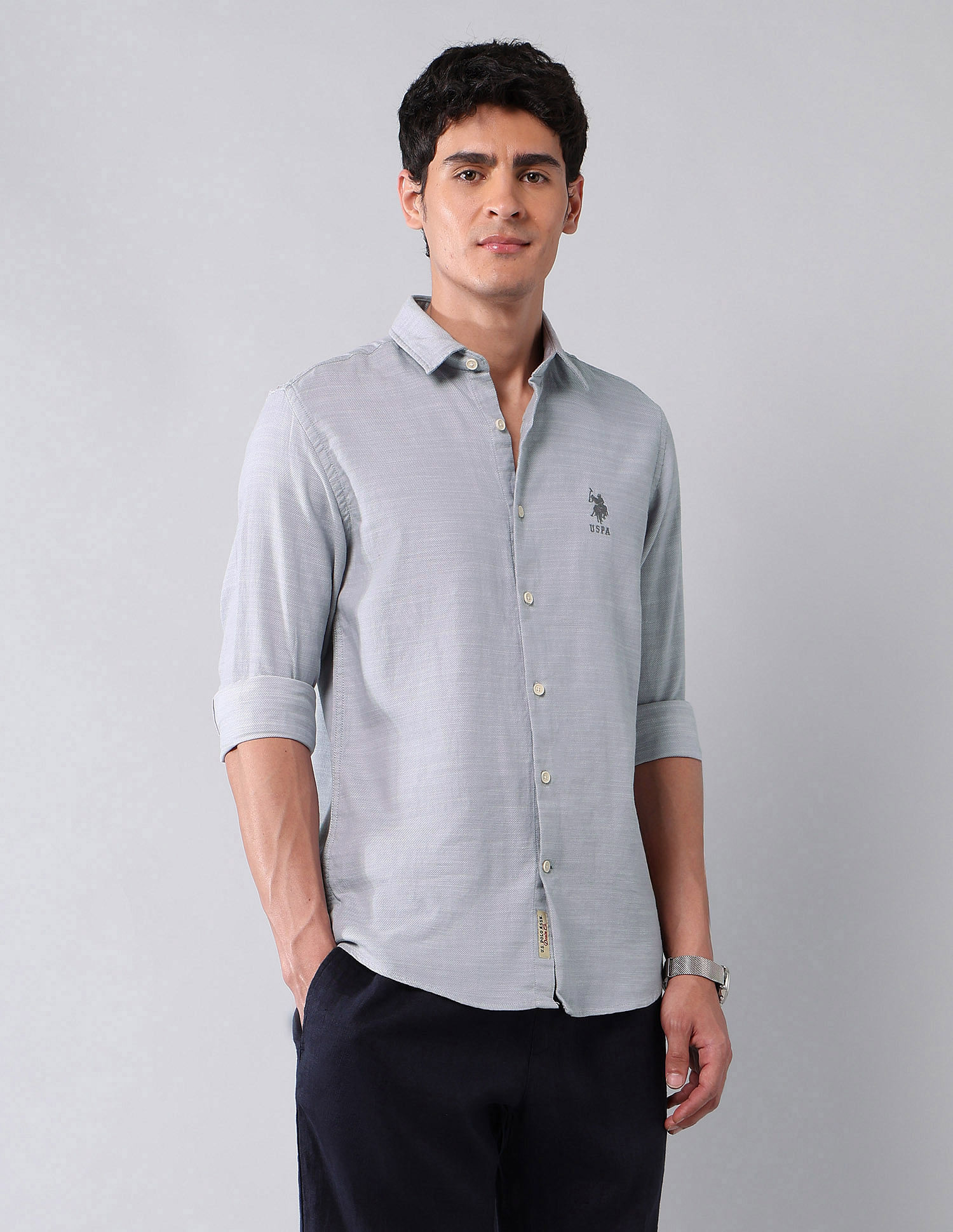U.S. Polo Assn. Denim Co. All-Over Printed Pure Cotton Shirt