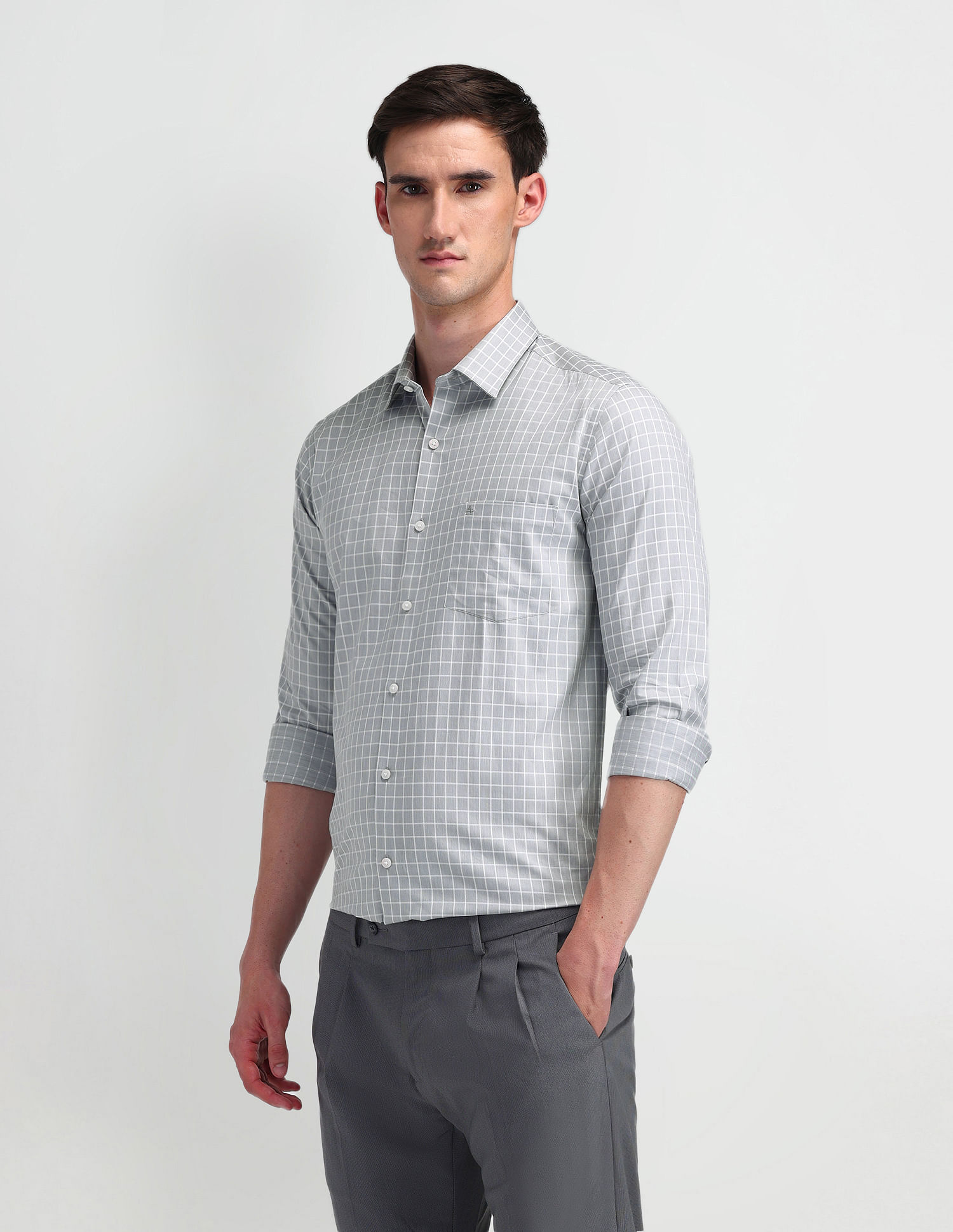 Arrow Windowpane Checked Dobby Shirt
