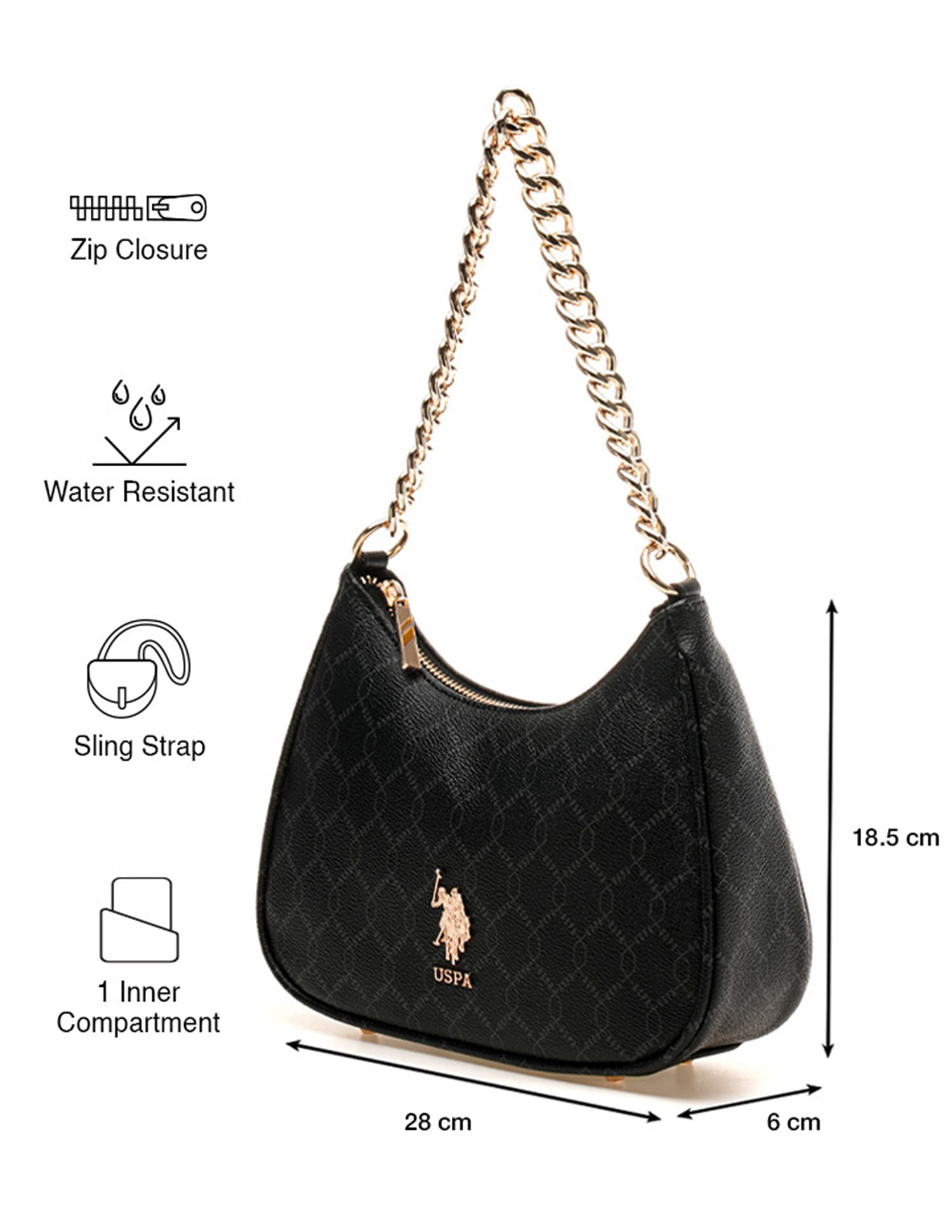 U.S. Polo Assn. Kali Monogram Shoulder Bag