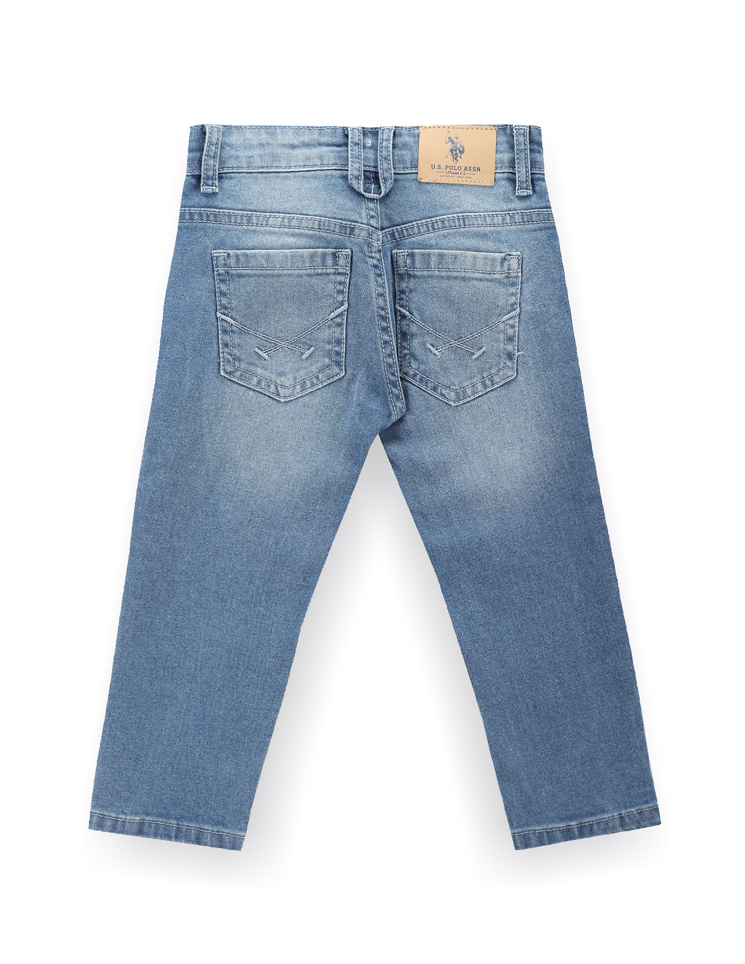 U.S. Polo Assn. Kids Boys Slim Fit Lightly Distressed Jeans
