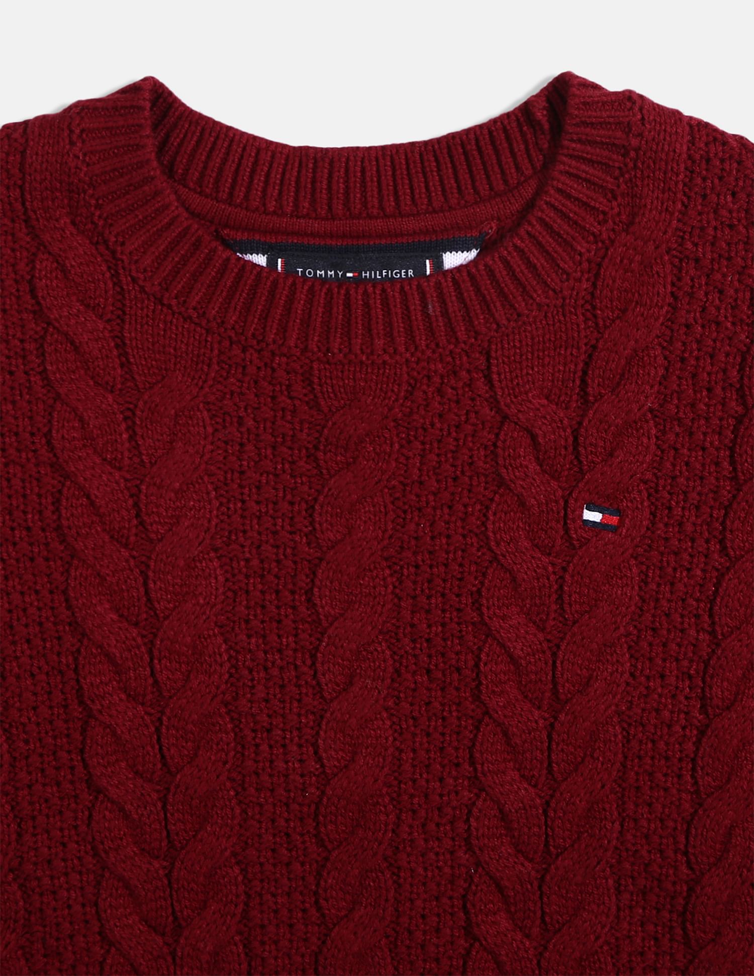 Maroon cable knit sweater hotsell