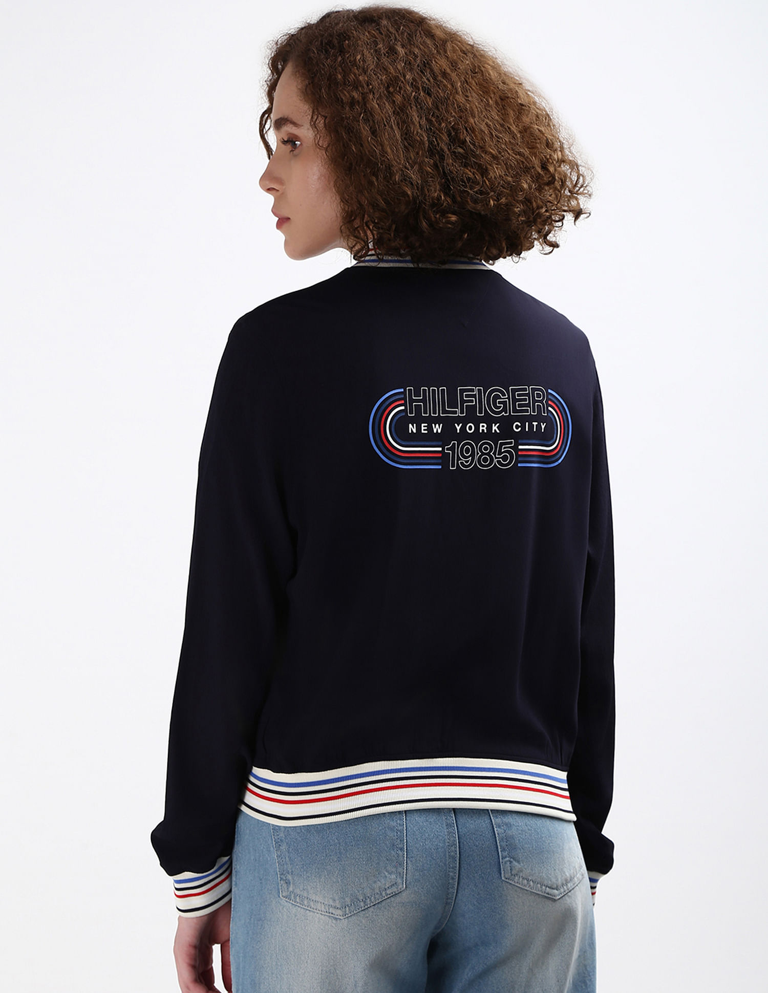 Tommy Hilfiger Ribbed Trim Zip Top Jacket