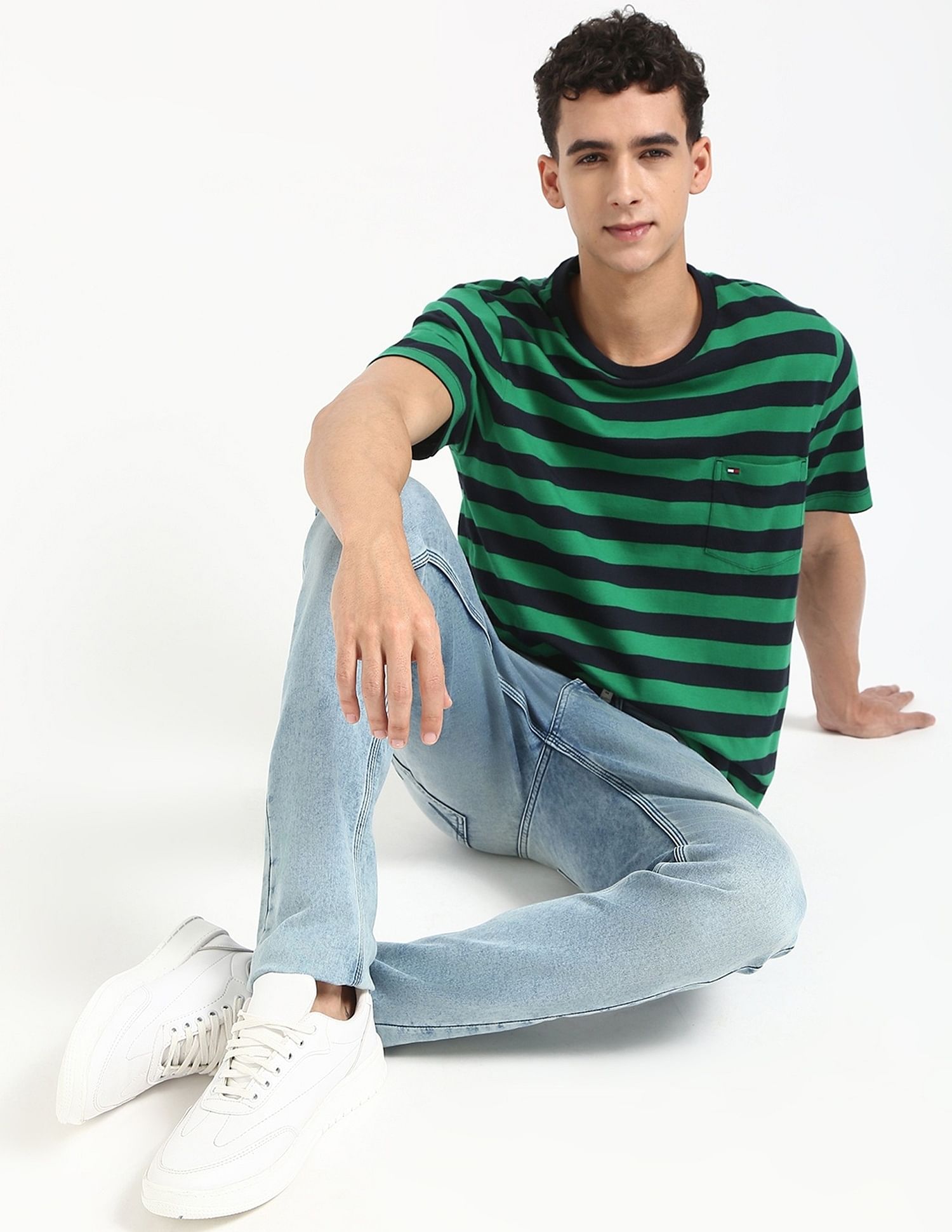 Tommy Hilfiger Striped Regular-Fit Cotton T-Shirt