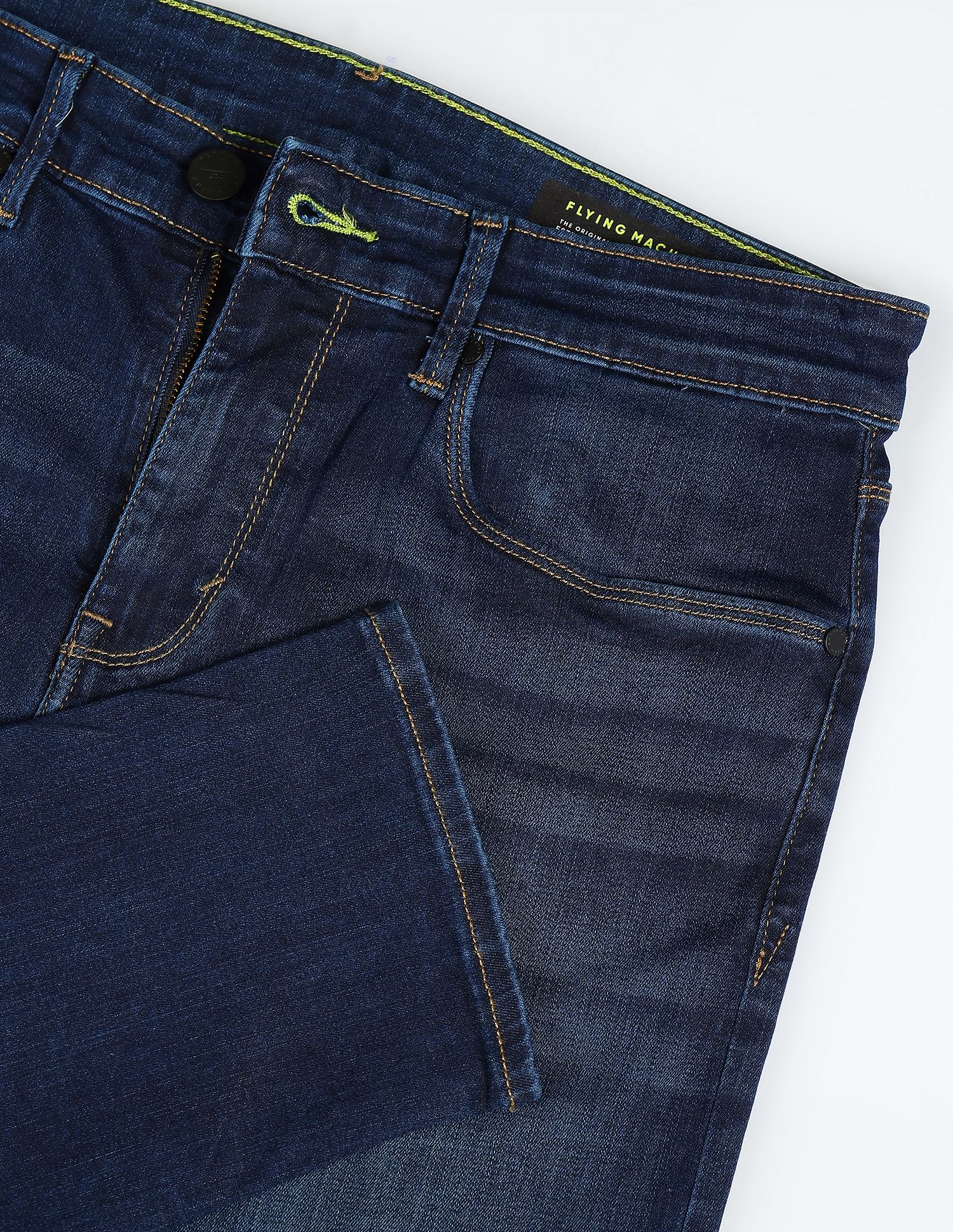 Flying Machine Slash Slim Tapered Fit Jeans