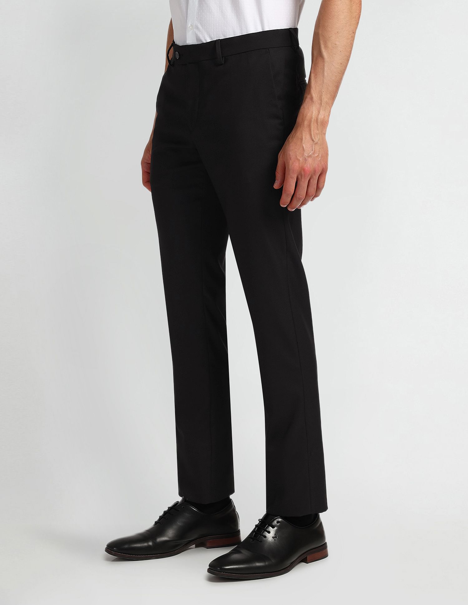 Arrow Mid Rise Carson Tapered Fit Trousers