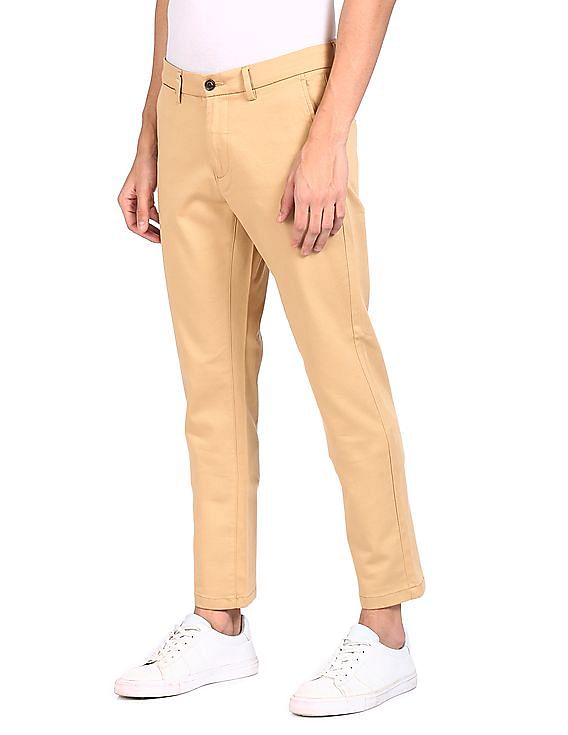 Buy Arrow Sports Mid Rise Solid Trousers - NNNOW.com