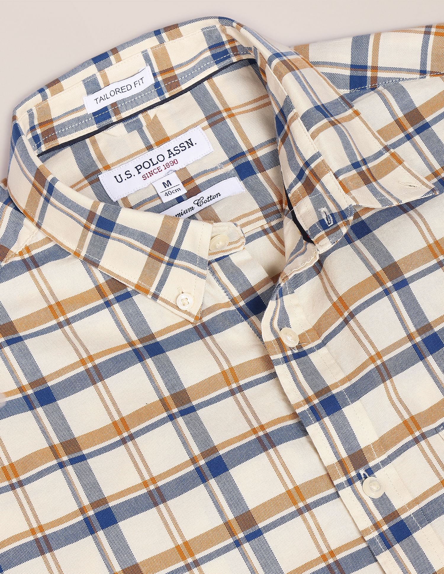 U.S. Polo Assn. Tartan Check Tailored Regular Fit Casual Shirt