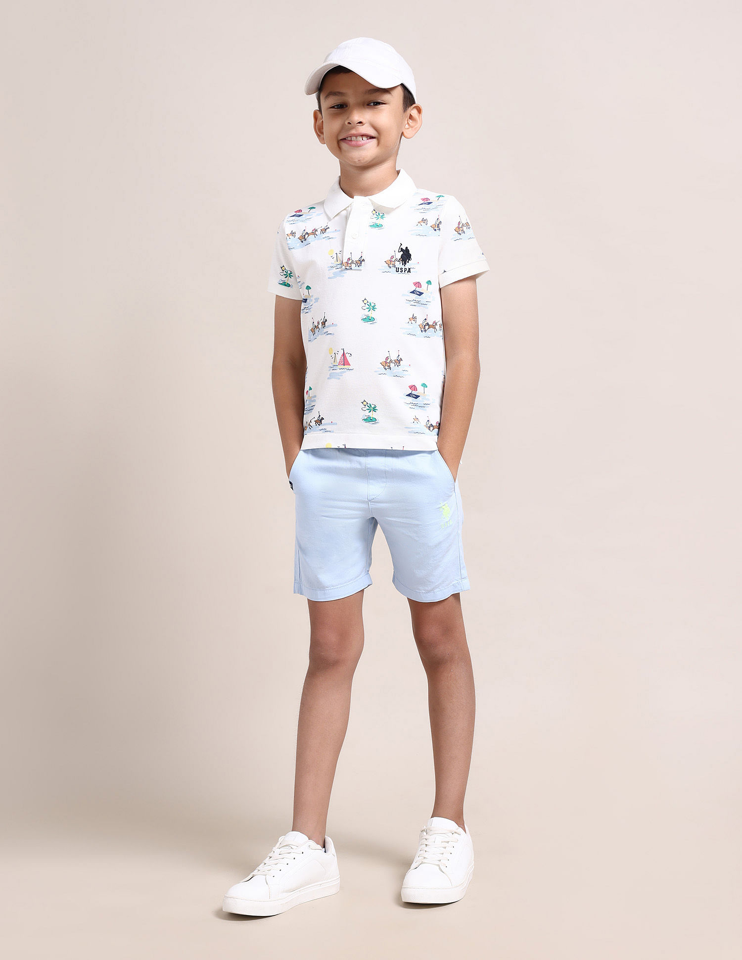 U.S. Polo Assn. Kids Boys Graphic Print Polo Shirt