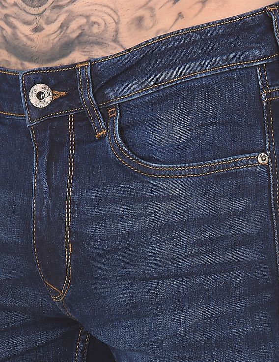 Flying Machine Mid Rise Michael Slim Tapered Fit Jeans