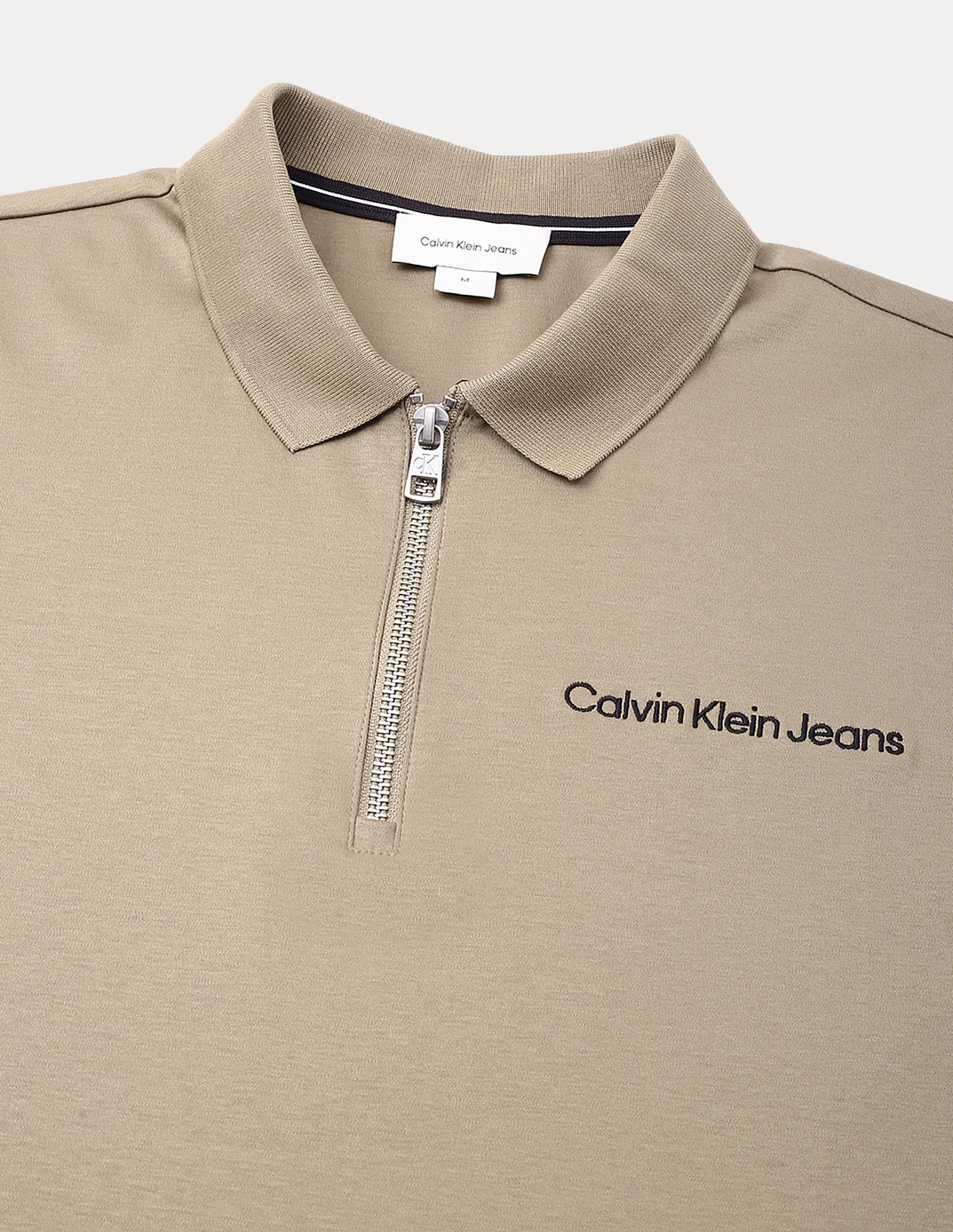 Calvin Klein Regular Half Zip Cotton Polo Shirt