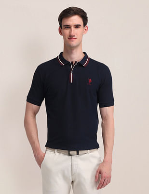 U S Polo Assn Solid Slim Fit Polo Shirt