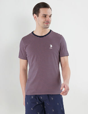 Uspa Innerwear Yarn Dyed Stripe Cotton LE002 Lounge T-Shirt - Pack Of 1