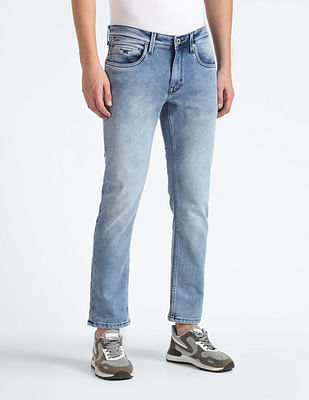 Flying Machine Mid Rise Stone Wash Jeans