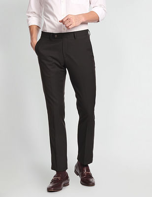 Arrow Hudson Tailored Regular Fit Twill Formal Trousers