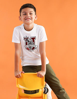 U S Polo Assn Kids Boys Graphic Printed T-Shirt