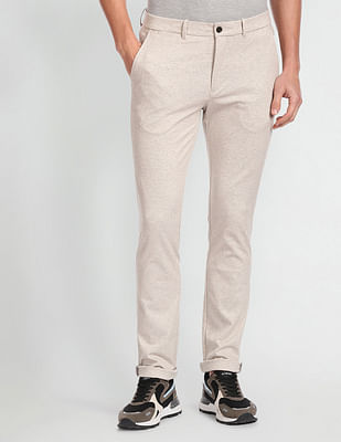 Arrow Sports Low Rise Heathered Chinos