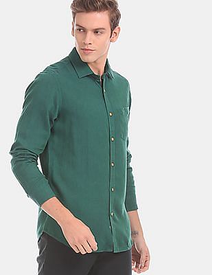 dark green casual shirt