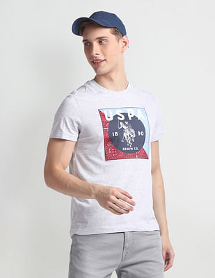 U S Polo Assn Denim Co Crew Neck Graphic Print T-Shirt