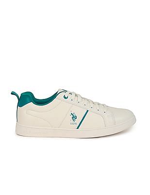 Buy . Polo Assn. Men White Lace Up Panelled Salvador  Sneakers -  