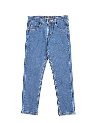 Boys Blue Mid Rise Clean Look Jeans