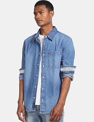 ジャケット・アウター DENIM LIKE PRINT SHIRT alexanderwang ALEXANDER WANG アレキサンダーワン ALL OVER