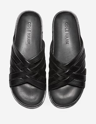 COLE HAAN Men\'s Feathercraft Slide Leather Sandal Grand OS Buy Cole Haan Men Brown Feathercraft Slide Sandal - NNNOW.com main image 2
