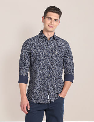 U S Polo Assn Floral Print Tailored Fit Shirt