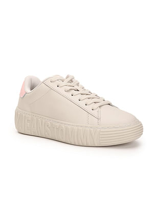 Tommy Hilfiger Women Leather Cupsole Sneakers