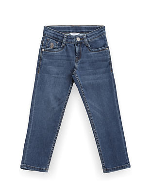 U S Polo Assn Kids Boys Slim Fit Stone Wash Jeans