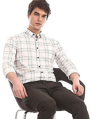 white check formal shirt