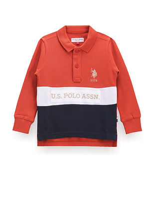 U S Polo Assn Kids Boys Colour Block Polo Shirt